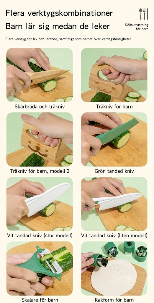 Kockset för Barn – Säkra Knivar och Bakredskap