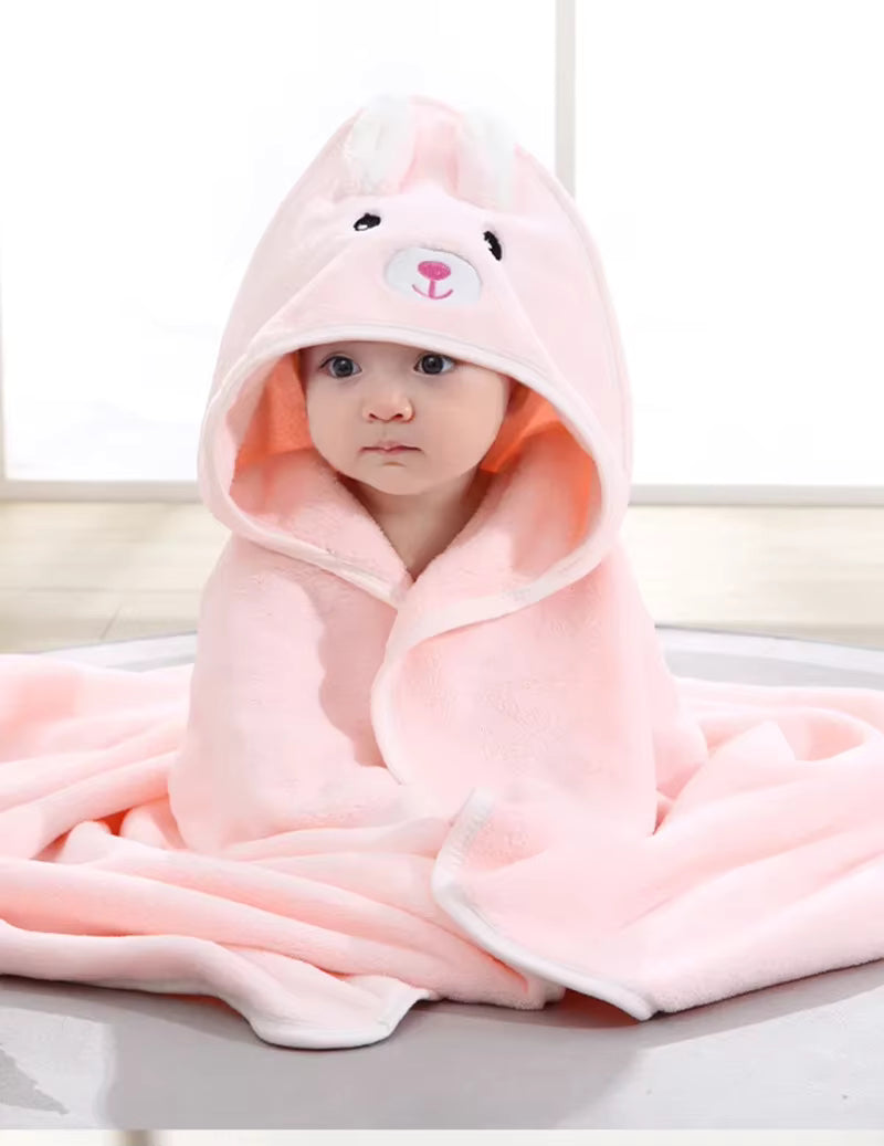 Babyhandduk med Djurmotiv – Mjuk Huvhandduk
