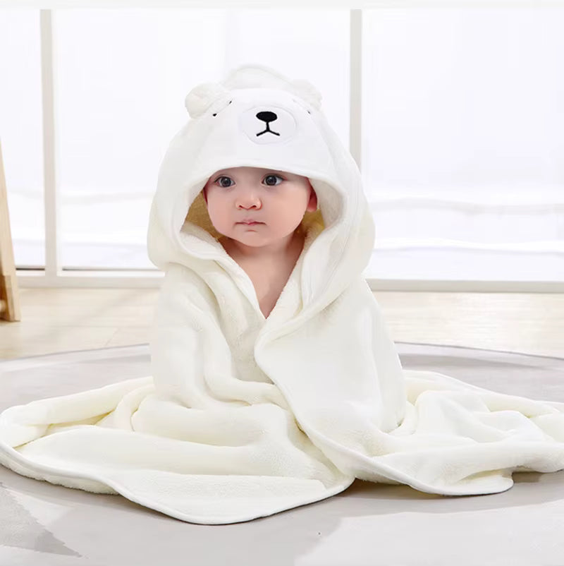 Babyhandduk med Djurmotiv – Mjuk Huvhandduk