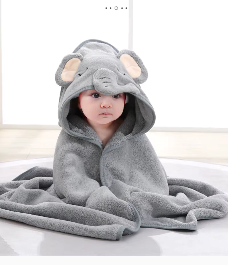 Babyhandduk med Djurmotiv – Mjuk Huvhandduk